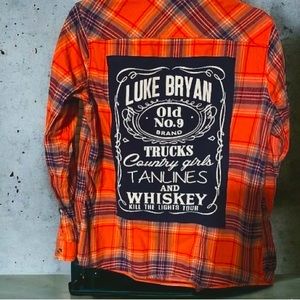 Womens upcycled flannel